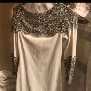 White beaded dress